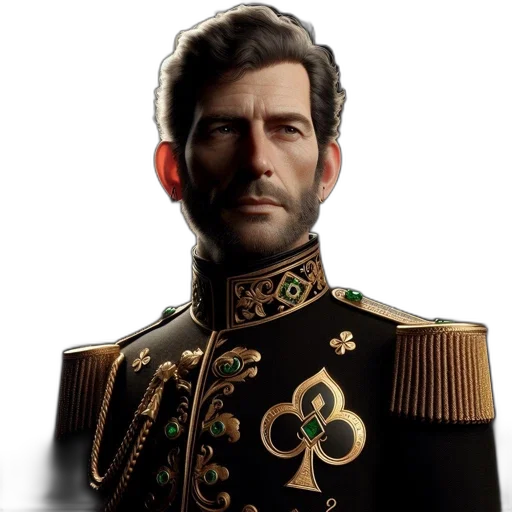 staff, crown, face, jacket transparent PNG cut-out
