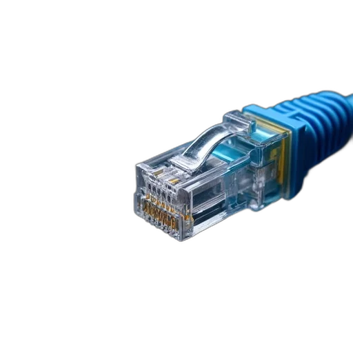 3d render, ethernet, connectors, electrical transparent PNG cut-out