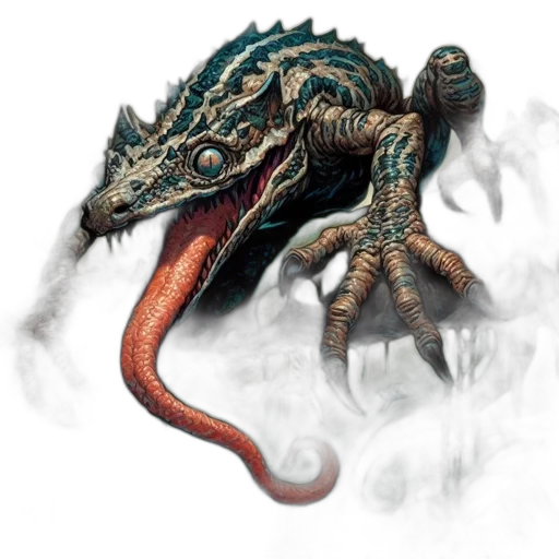 dragon, creature, staff, animal transparent PNG cut-out