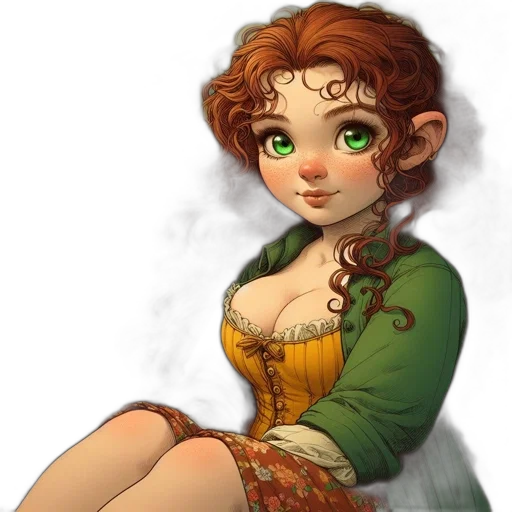 dress, face, fantasy art, concept art transparent PNG cut-out