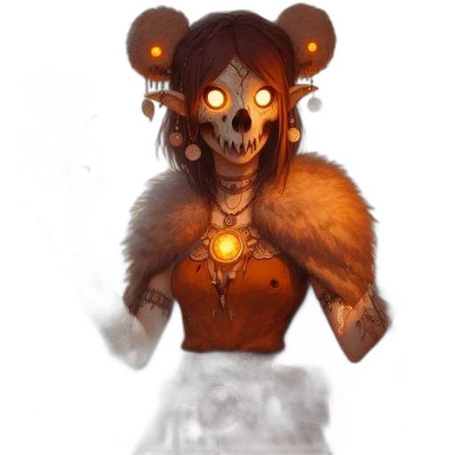 mask, creature, staff, face transparent PNG cut-out