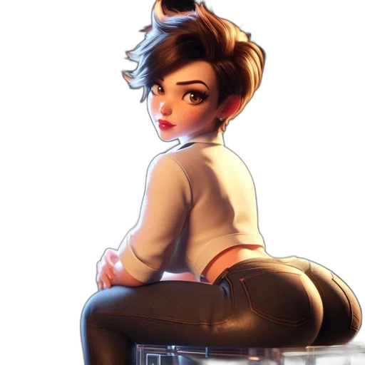staff, hair, jacket, concept art transparent PNG cut-out