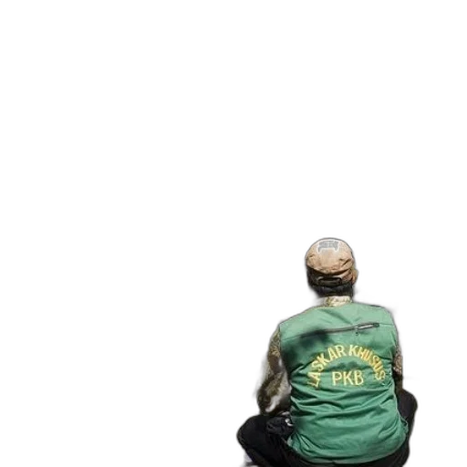 jacket, hat, staff, animal transparent PNG cut-out
