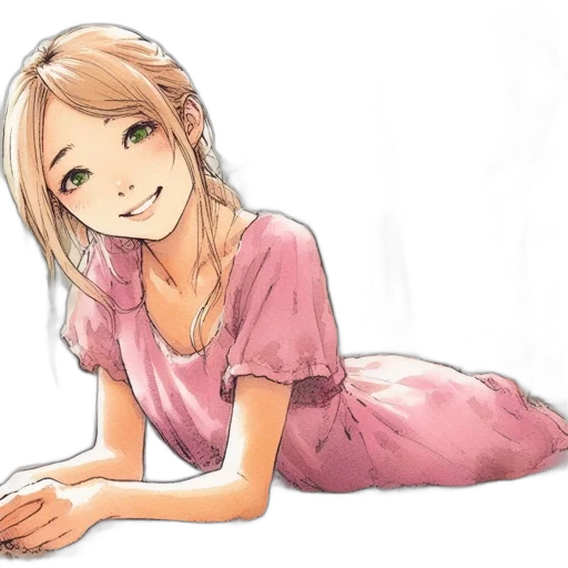 dress, face, anime, cartoon transparent PNG cut-out