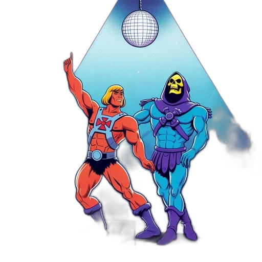 robot, comic book art, concept art, vaporwave transparent PNG cut-out