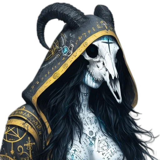 mask, dragon, face, staff transparent PNG cut-out