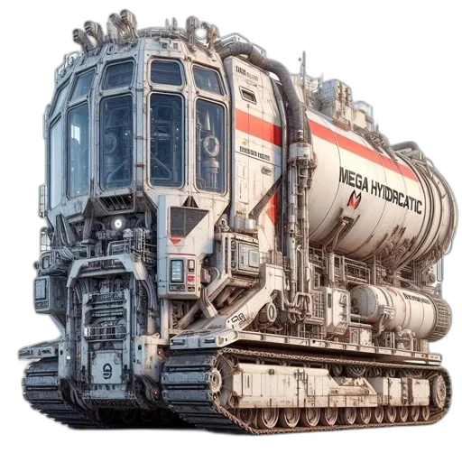 weapon, robot, concept art, photorealistic transparent PNG cut-out