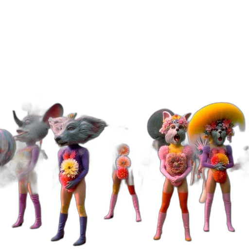 staff, mask, umbrella, hair transparent PNG cut-out