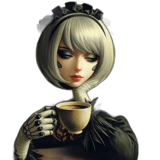 staff, robot, face, fantasy art transparent PNG cut-out