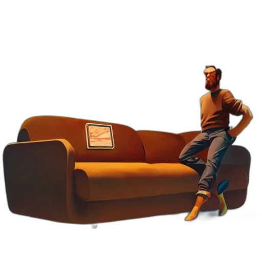 furniture, robot, staff, 3d render transparent PNG cut-out