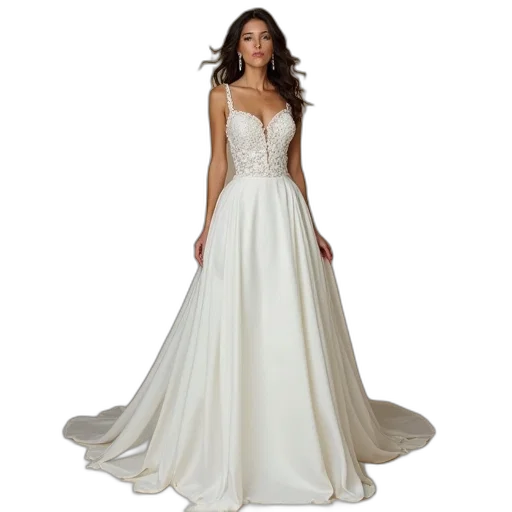 dress, womens, wedding, square transparent PNG cut-out