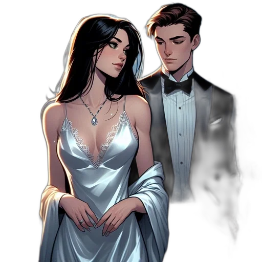 dress, comic book art, concept art, fantasy art transparent PNG cut-out