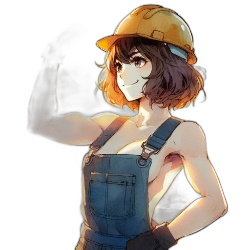 staff, hat, dress, robot transparent PNG cut-out