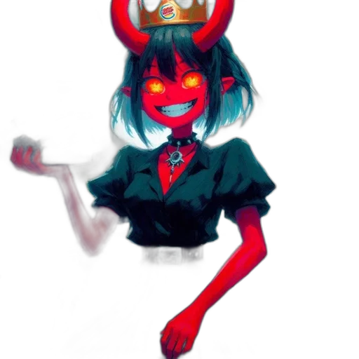 crown, creature, mask, staff transparent PNG cut-out