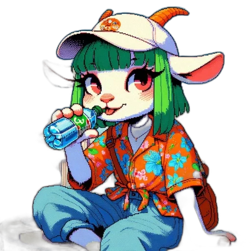 hat, animal, creature, staff transparent PNG cut-out