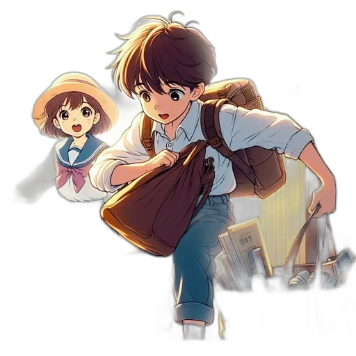 concept art, anime, watercolor, pixel art transparent PNG cut-out