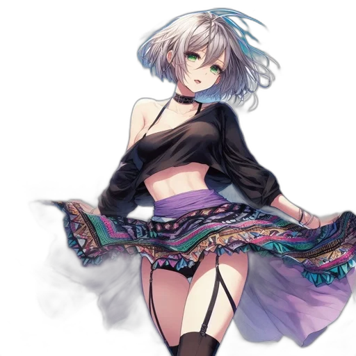 dress, umbrella, jacket, concept art transparent PNG cut-out