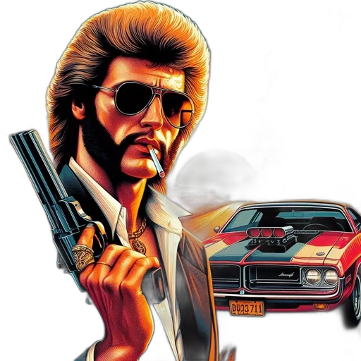 car, weapon, comic book art, concept art transparent PNG cut-out