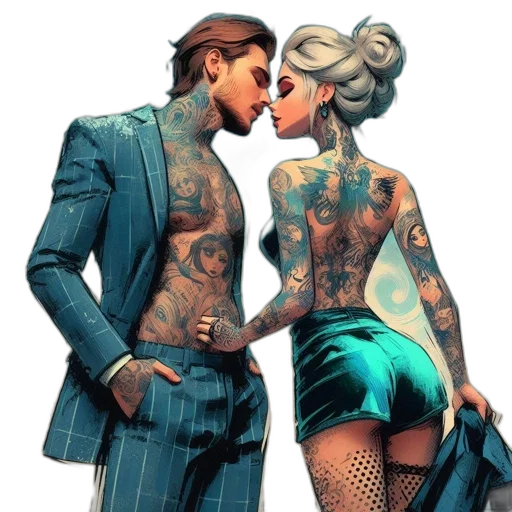 comic book art, concept art, cyberpunk, fantasy art transparent PNG cut-out