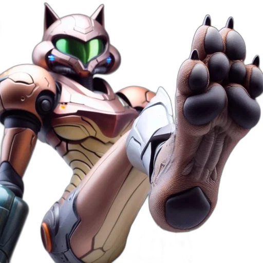 robot, 3d render, concept art, portrayed transparent PNG cut-out