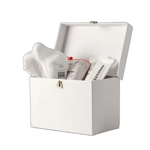 white, box, emergency, supplies transparent PNG cut-out