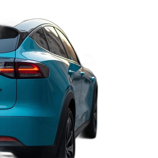 car, blue, electric, charging transparent PNG cut-out