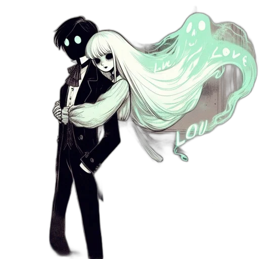 jacket, mask, creature, hair transparent PNG cut-out
