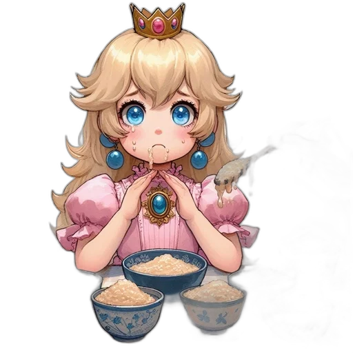 crown, food, jewelry, pixel art transparent PNG cut-out