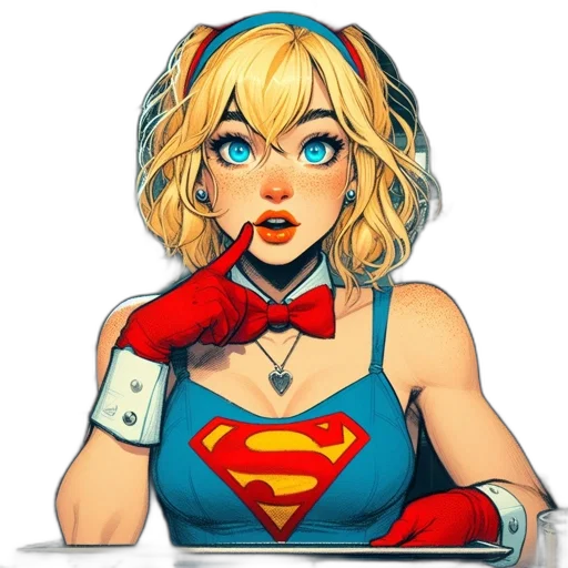 face, staff, jewelry, comic book art transparent PNG cut-out