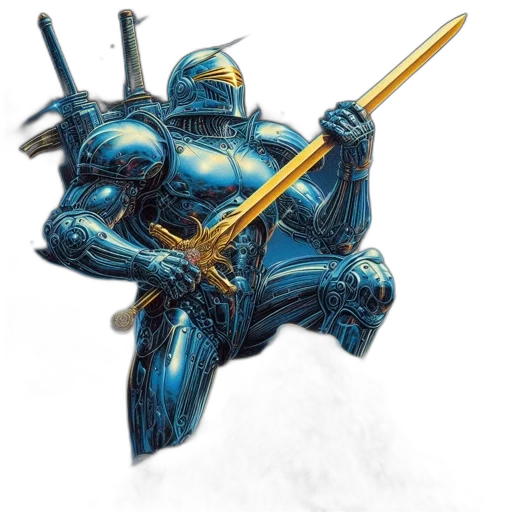 robot, sword, weapon, staff transparent PNG cut-out
