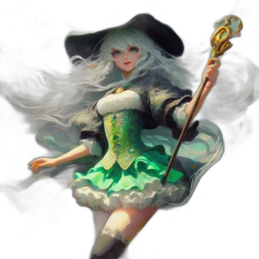 staff, sword, dress, fantasy art transparent PNG cut-out
