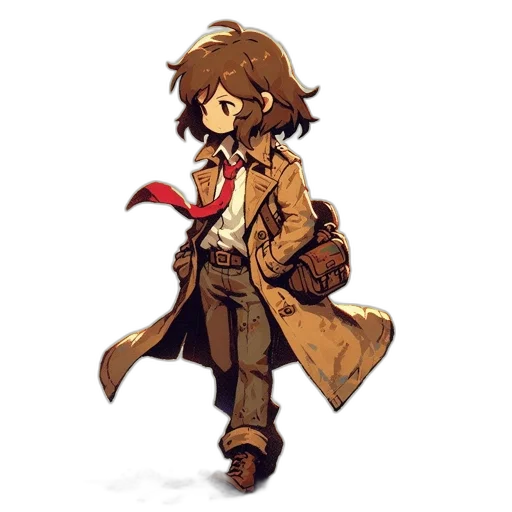 jacket, staff, weapon, flower transparent PNG cut-out
