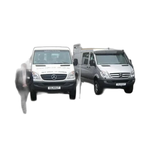 car, 3d render, photorealistic, two transparent PNG cut-out