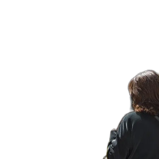 jacket, hair, staff, dress transparent PNG cut-out