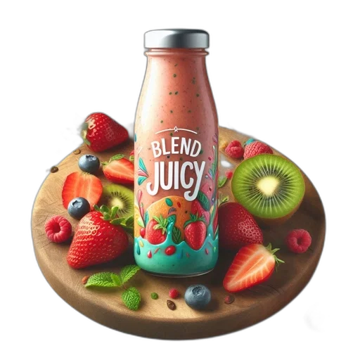 food, bottle, 3d render, photorealistic transparent PNG cut-out