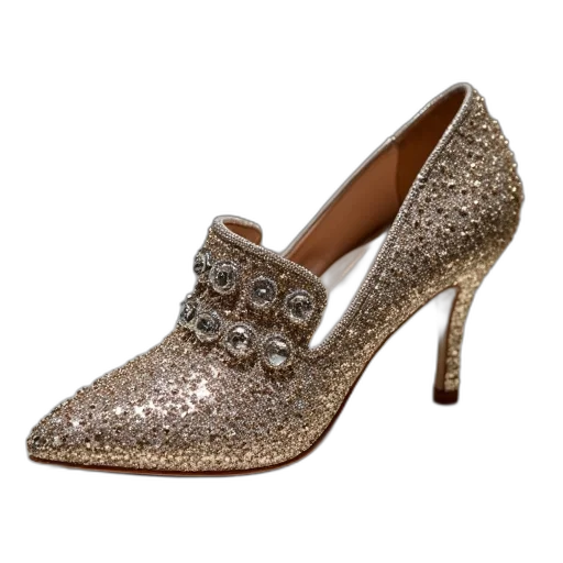 shoes, jewelry, metallic, slipper transparent PNG cut-out