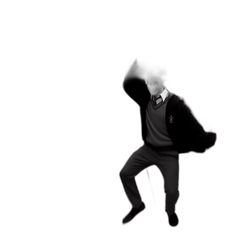 jacket, staff, creature, shoes transparent PNG cut-out