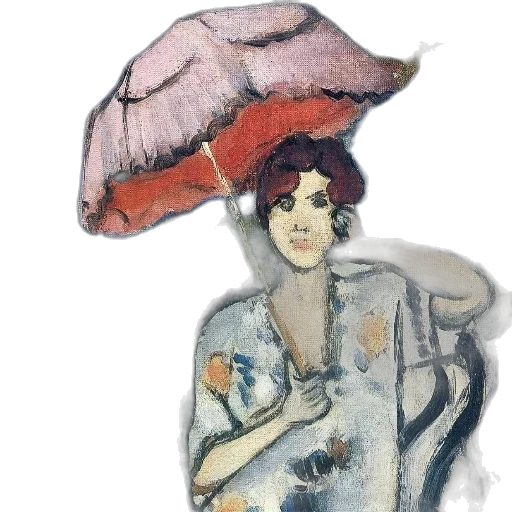 umbrella, hat, dress, watercolor transparent PNG cut-out