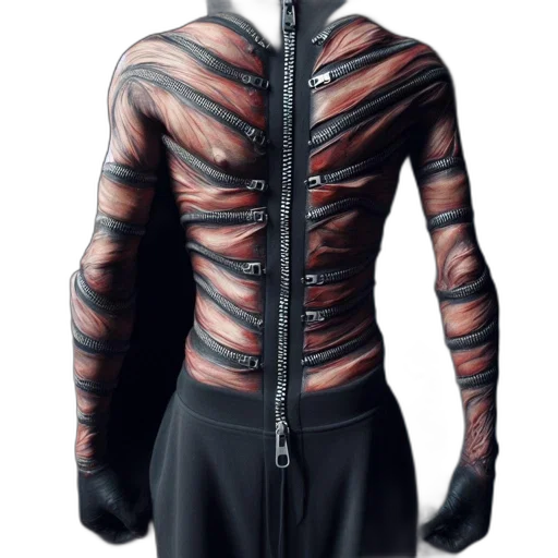 jacket, cyberpunk, individual, arm transparent PNG cut-out