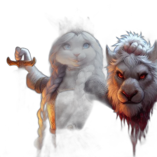 creature, concept art, fantasy art, 3d render transparent PNG cut-out