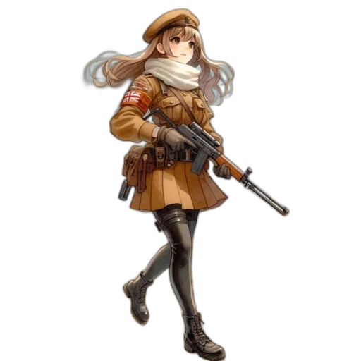 staff, weapon, jacket, hat transparent PNG cut-out