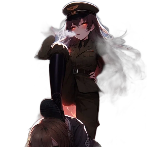 jacket, weapon, staff, hat transparent PNG cut-out