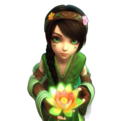 staff, flower, weapon, face transparent PNG cut-out