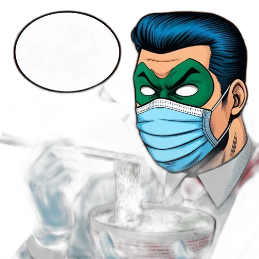 mask, comic book art, concept art, cartoon transparent PNG cut-out