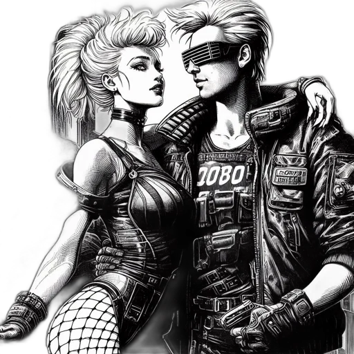 jacket, comic book art, cyberpunk, concept art transparent PNG cut-out