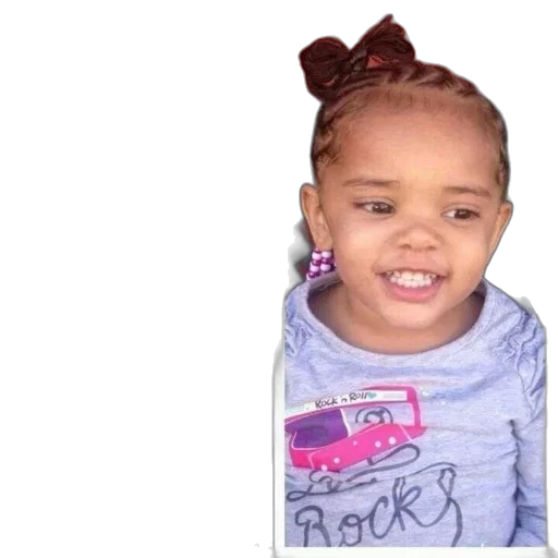 young, girl, cornrows, styled transparent PNG cut-out