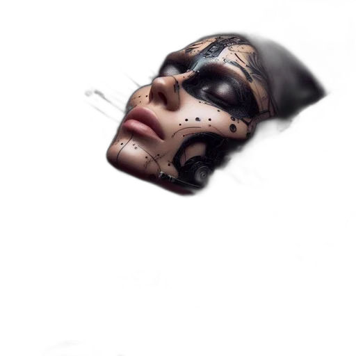mask, face, creature, robot transparent PNG cut-out