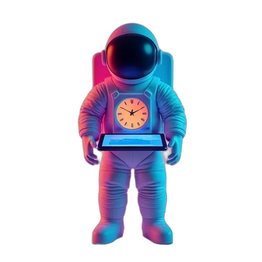 robot, jacket, staff, 3d render transparent PNG cut-out