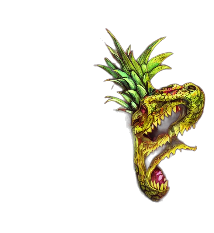 dragon, creature, animal, staff transparent PNG cut-out