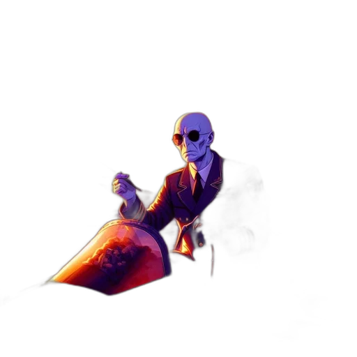 robot, umbrella, staff, mask transparent PNG cut-out